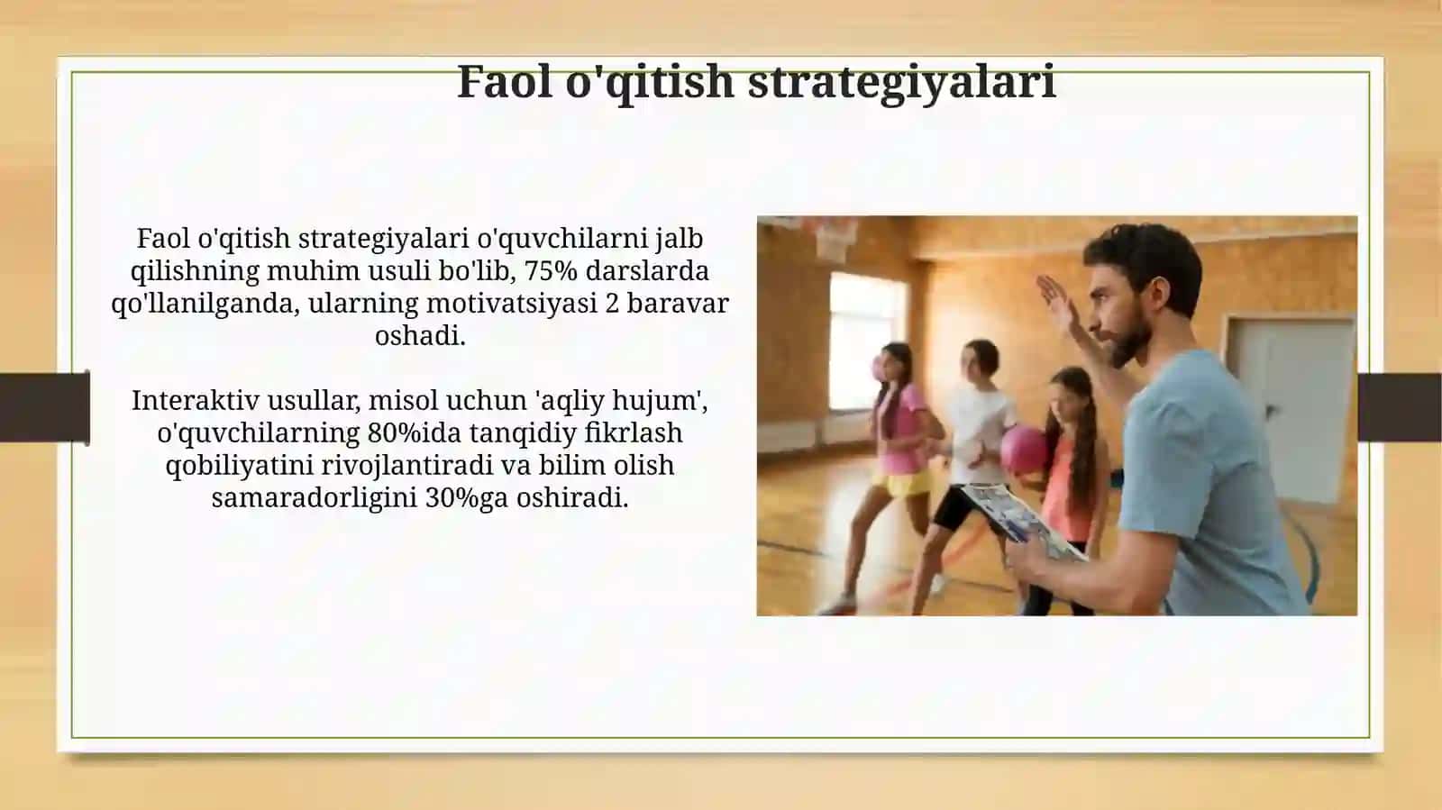 Jismoniy tarbiya metodlari bilan dars oʻtish 4