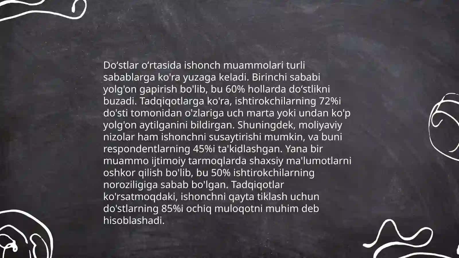Doʻstlik va sadoqat asoslari 4