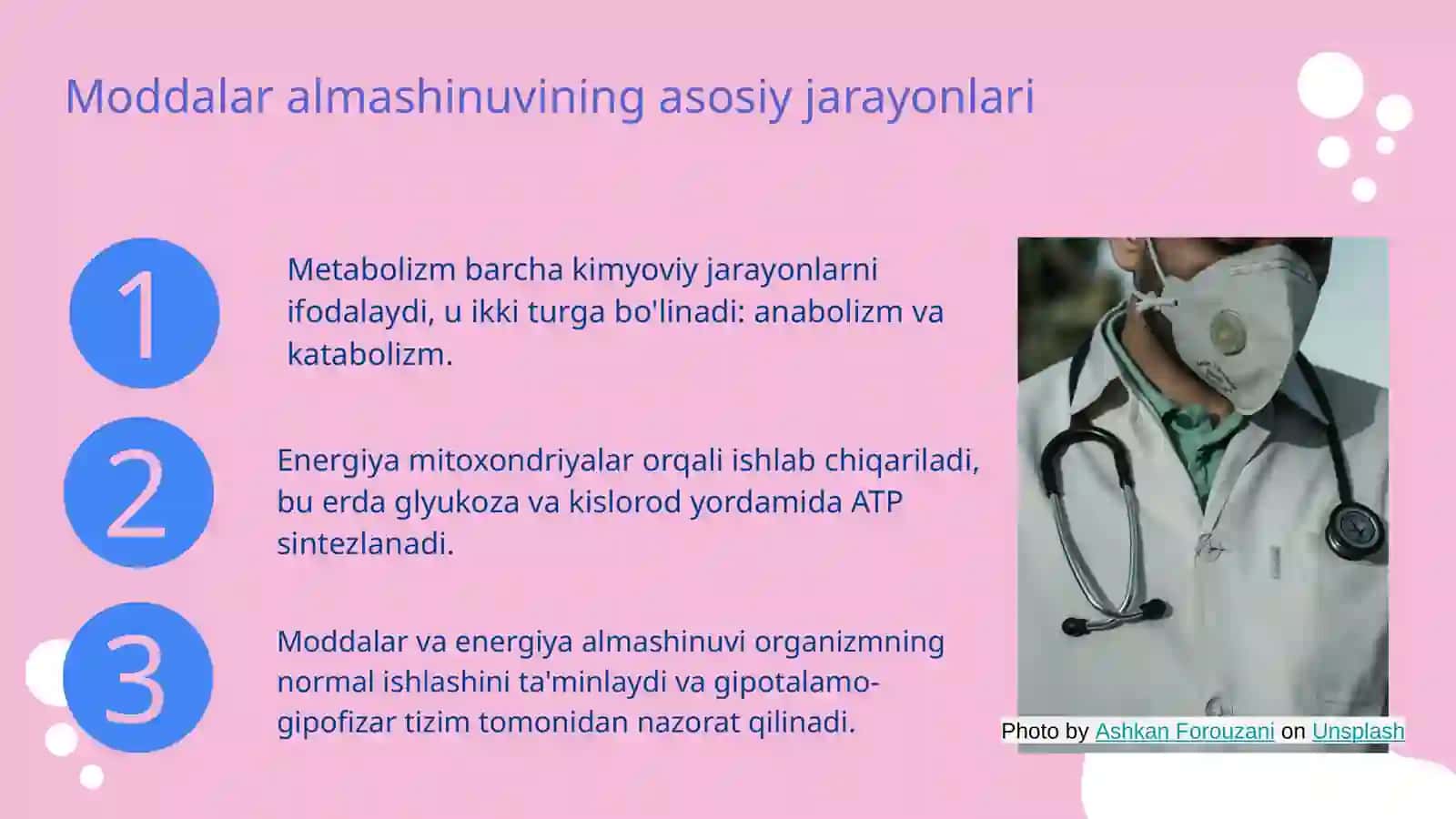 Moddalar va energiya almashinuvini o'rganish. Termoregulyatsiya Endokrin bezlar fiziologiyasi. Gipotalamo-gipofizar tizim 4