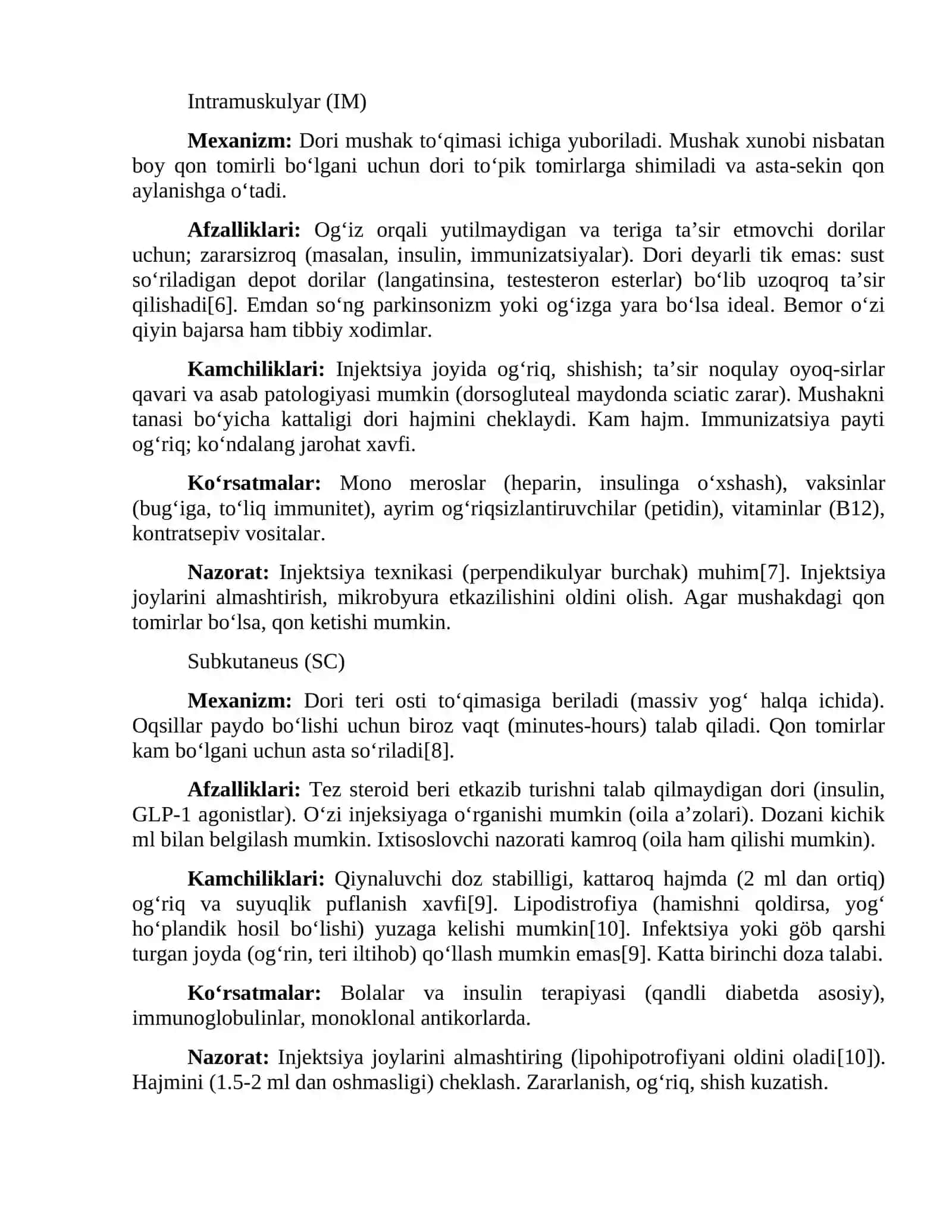 Dori moddalarini organizmga yuborish yo‘llari 4