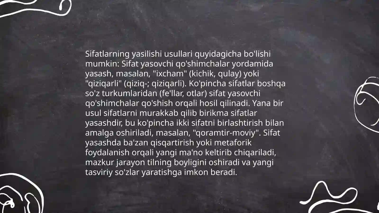 Sifatlarning yasalishi 4