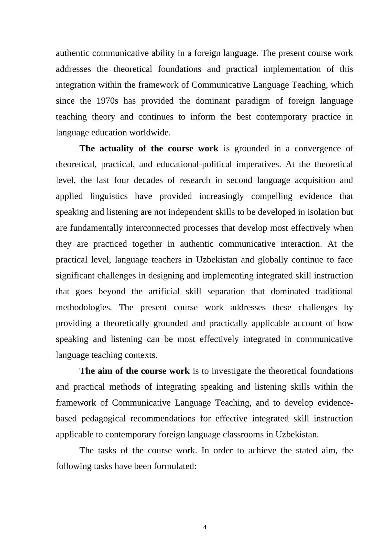 INTEGRATION OF SPEAKING AND LISTENING SKILLS IN COMMUNICATIVE LANGUAGE TEACHING 4