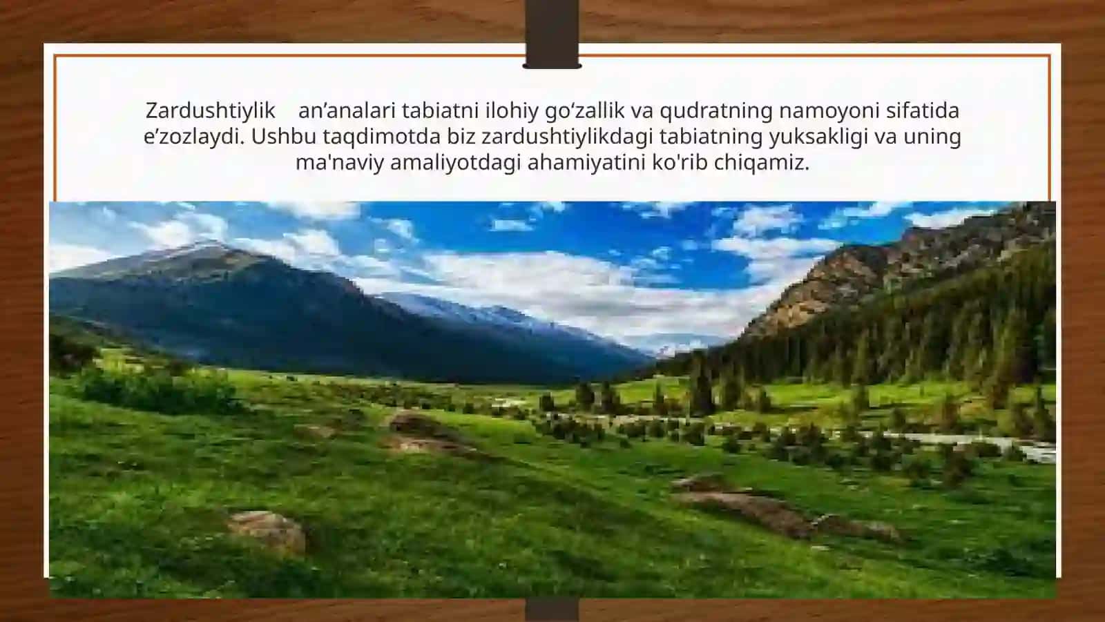 Zardushtiylikda tabiatning ulug‘lanishi 4