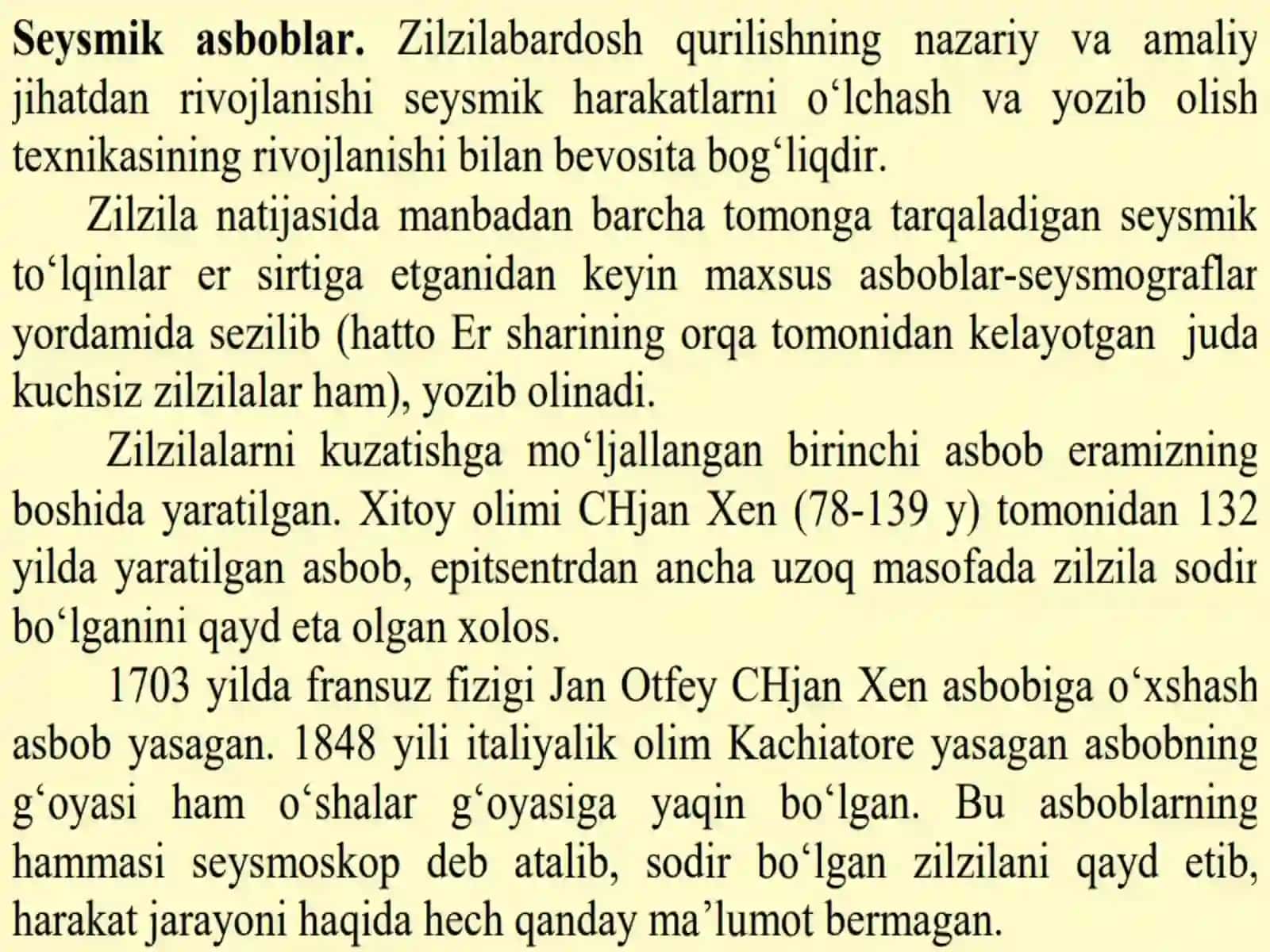 Zilzila Kuchi va Energiyasi 4