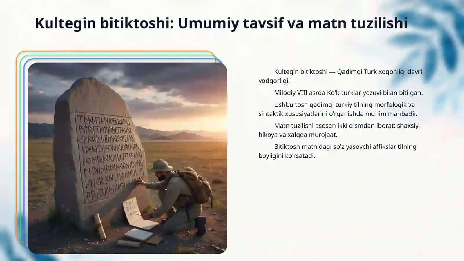 Kultegin bitiktoshi matnidagi so'z yasovchi affikslar 4