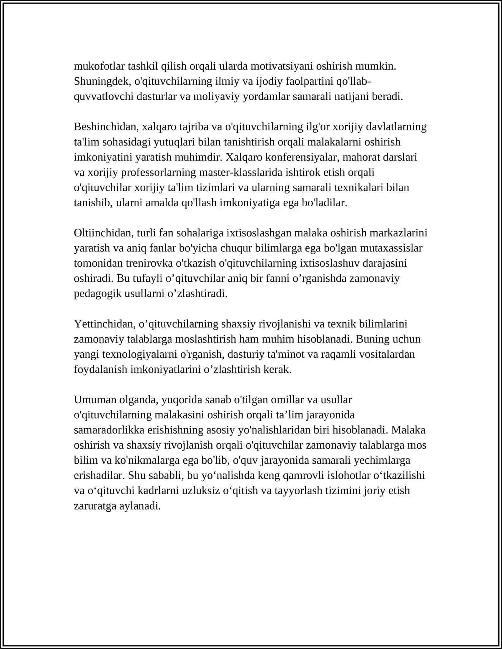 TARBIYA TIZIMIDA SAMARADORLIKKA ERISHISH USULLARI 4