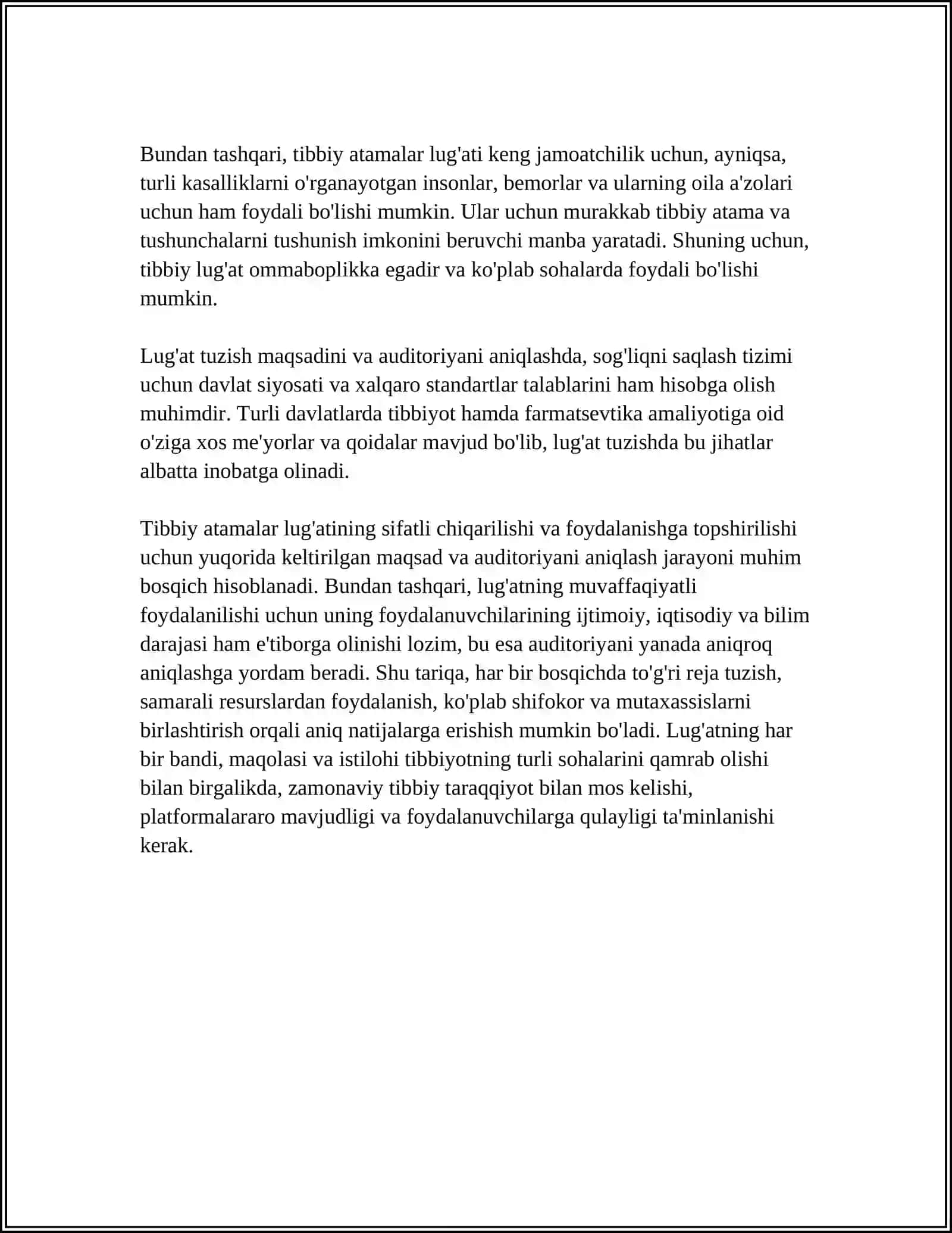 Tibbiy Atamalar Lug'atini Tuzish 4