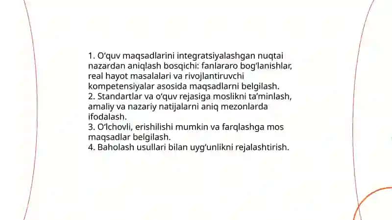 Boshlangʻich sinf matematika darslarida integratsiyalashgan taʼlimni yechish bosqichlari 4