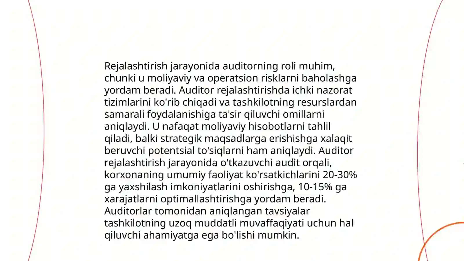 Auditni rejalashtirishning zaruriyati 4