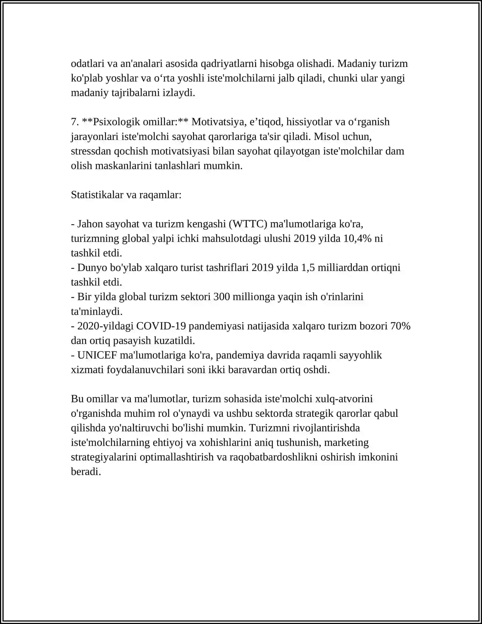 TURIZMDA MARKETING TADQIQOTLARINI ÖTKAZUVCHI BÖLIMLAR 4