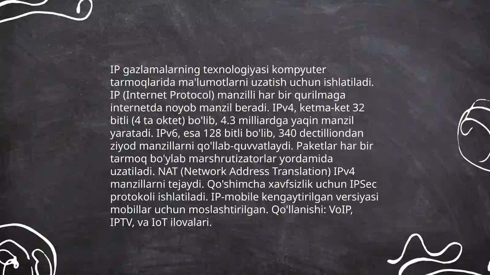 IP gazlamalar assortimentini o’rganish 4