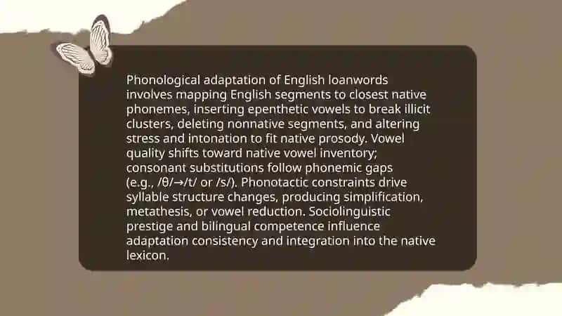 Loanwords and Borrowings:Influence of English on Native Language 4