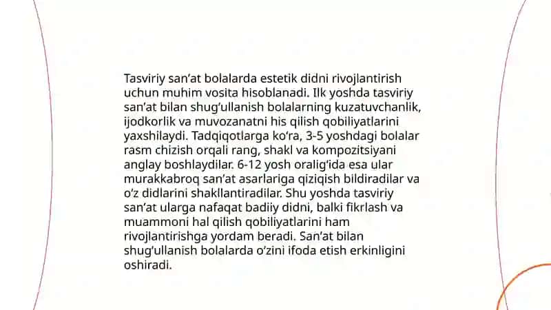 Boshlangʻich sinfda tasviriy sanʼat oʼqitish maqsadlari va vazifalari 4