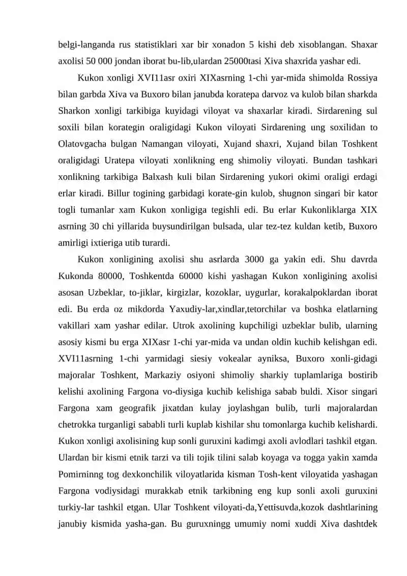 O‘rta Osiyo xonliklari tarixiy geografiyasi (XVIII asr ikkinchi yarmi-XIX asr birinchi yarmi) 4