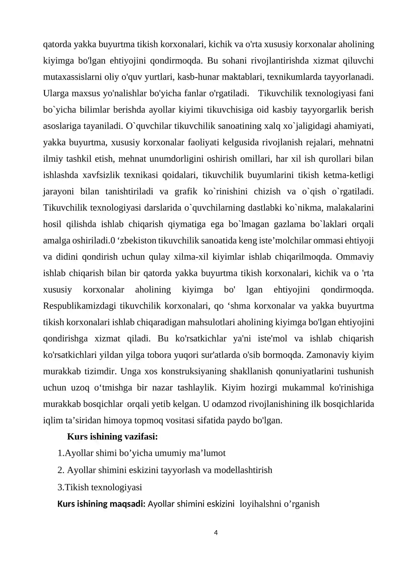 Ayollar shimini eskizini loyihalash 4