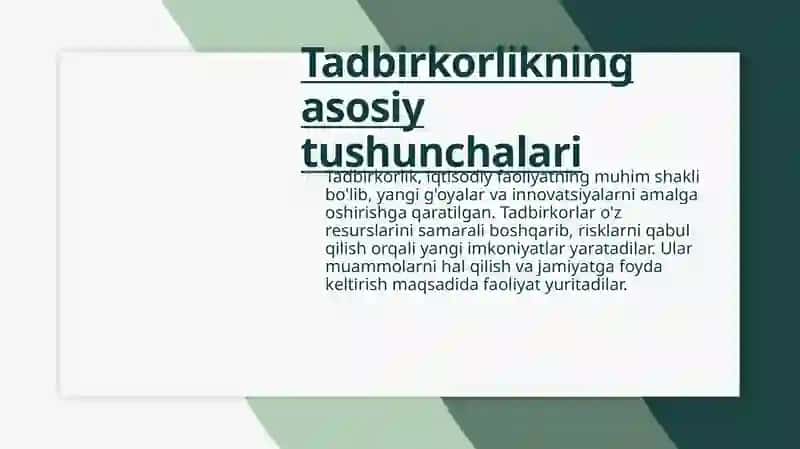 Tadbirkorlik va mehnat qilish erkinligi 4