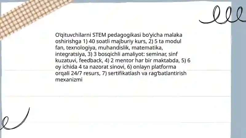 STEM yondashuvini alohida maktab darajasida amalga oshirish 4