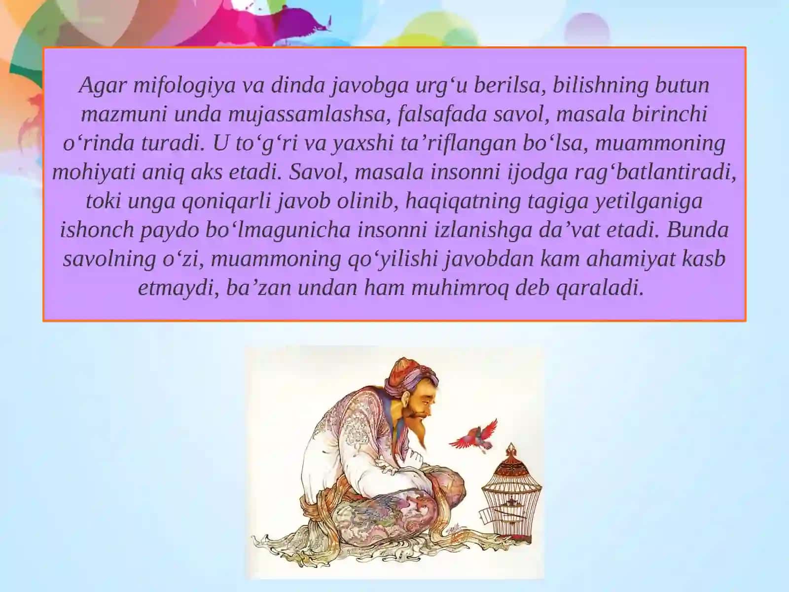 Falsafiy tafakkur taraqqiyoti bosqichlari 4