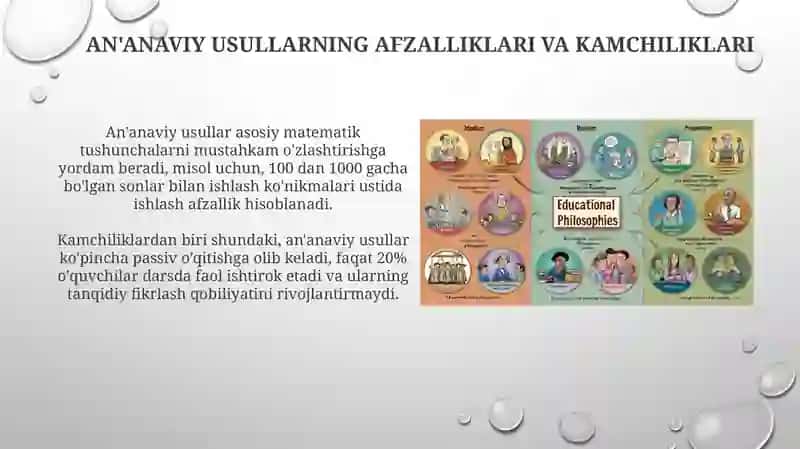 Matematikani o'qitishda an'anaviy metodlar 4