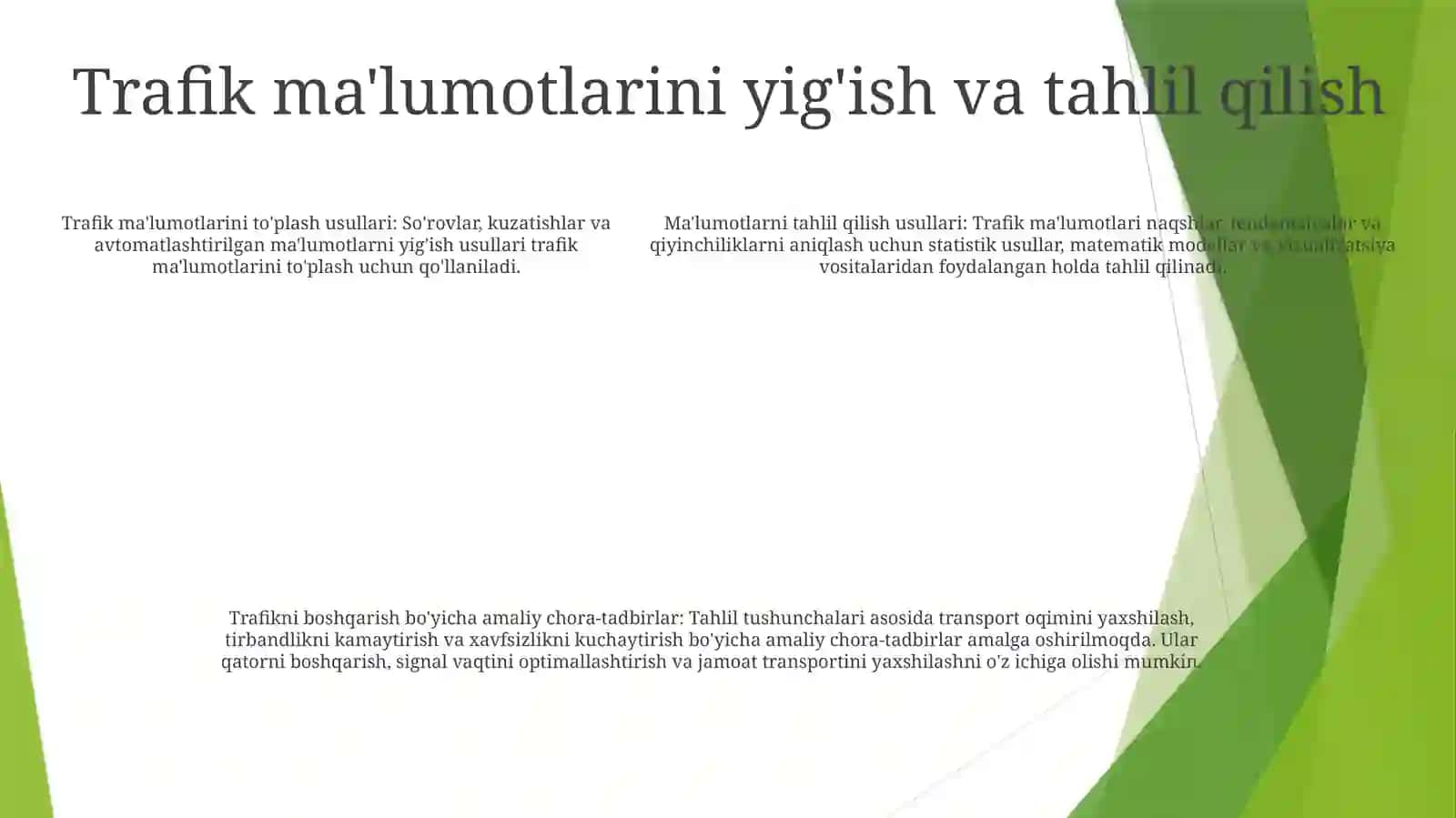 Yo‘L Harakatini Tashkil Etishning Uslubiy Asoslari VaAmaliyTadbirlari 4