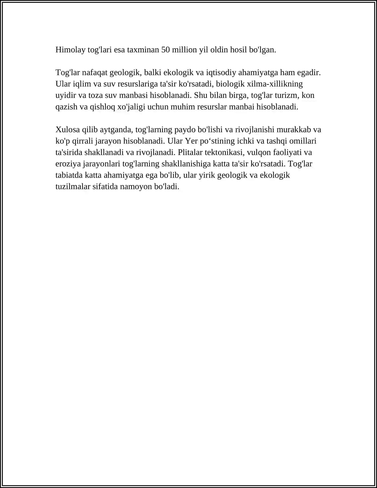 LOYIHALASH UCHUN IQLIMIY VA FIZIKAVIY GEOLOGIK MAʼLUMOTLAR 4