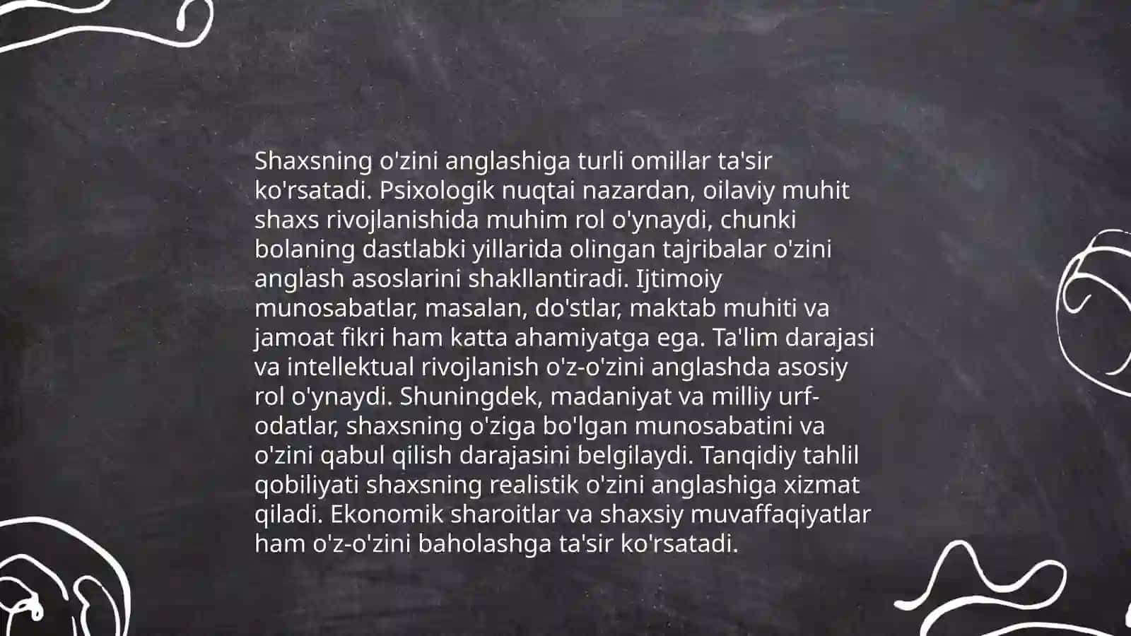 O'z-o'zini anglashning psixologik asoslari 4