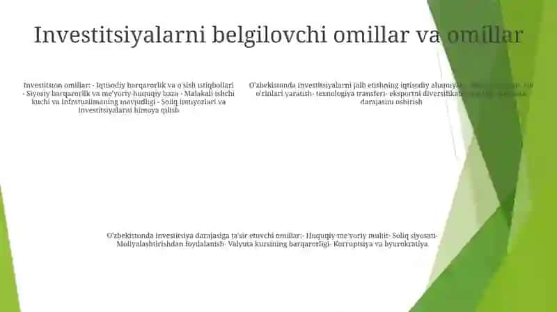 Investitsiyalar Jalb Etishning Iqtisodiy Ahamiyati 4