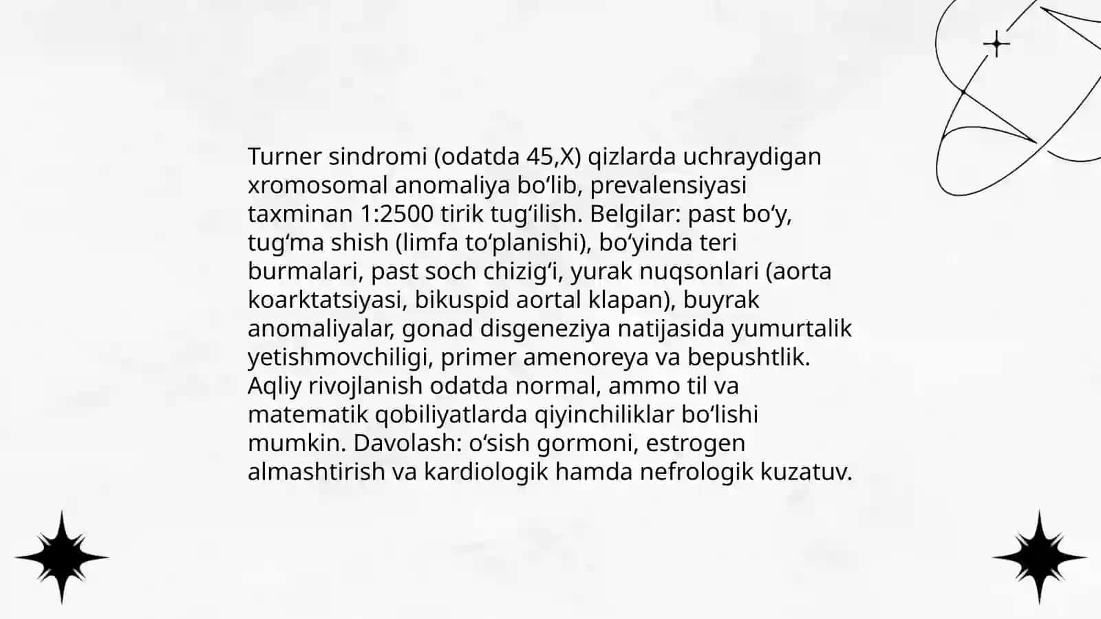 Bolalar populiyatsiyasida koʻp uchraydigan genetik va irsiy kasalliklarning turlari 4