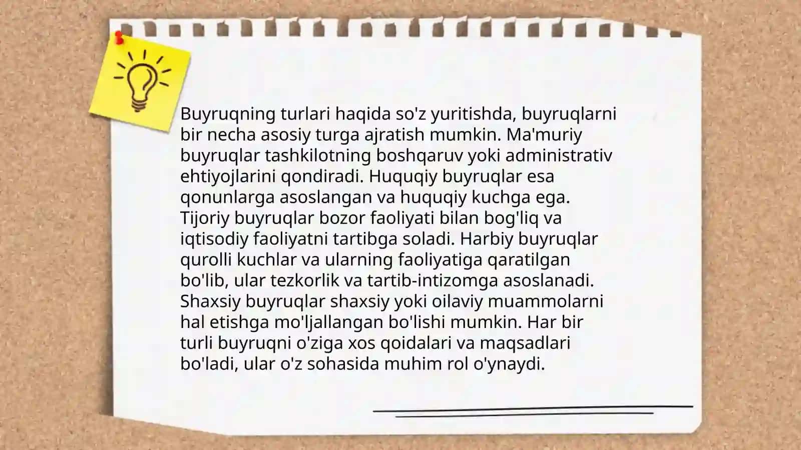 Buyruq va uning turlari 4
