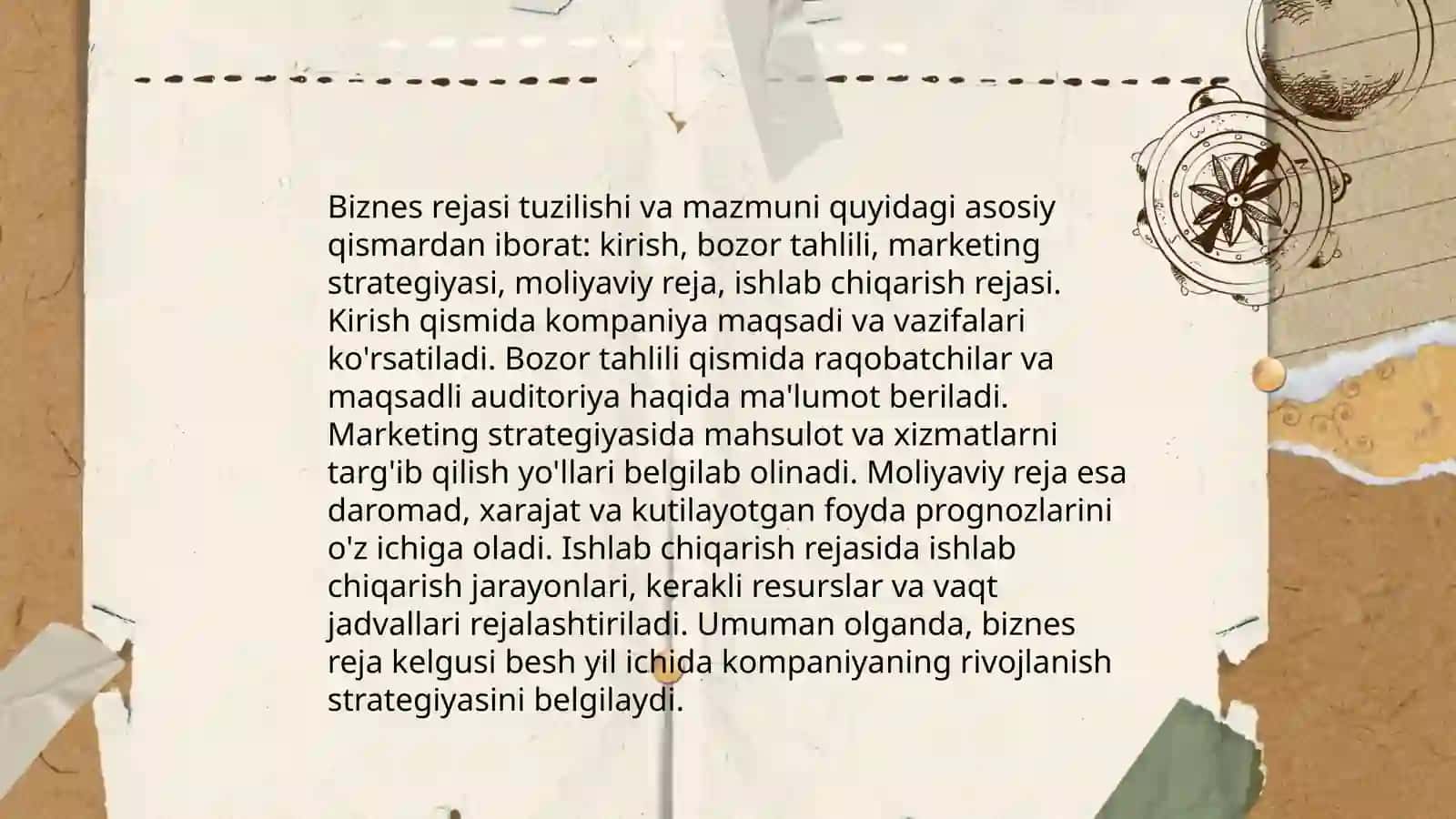 Biznes rejalashtirish va uning turlari 4