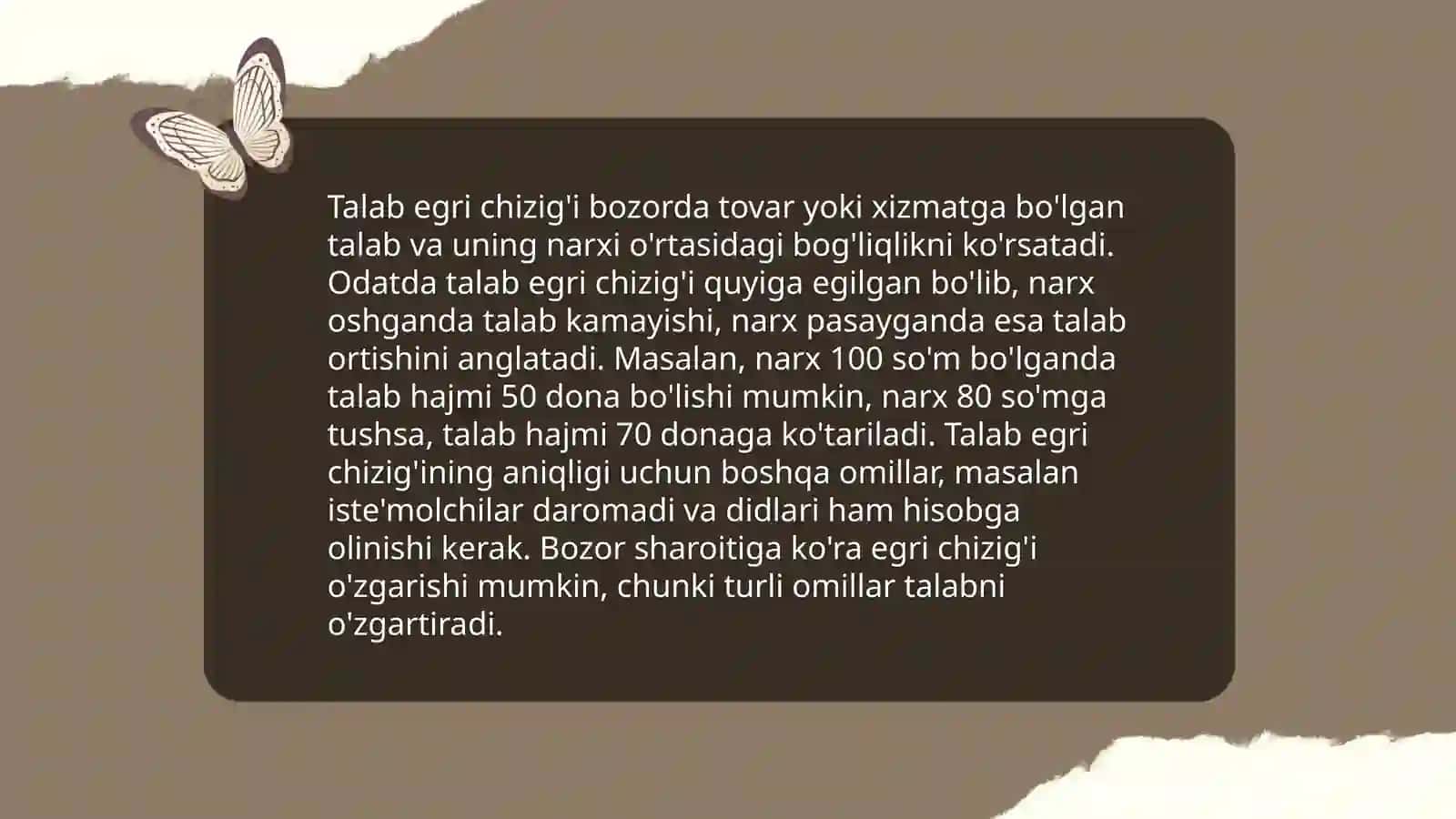Talab va taklif nazariyasi 4