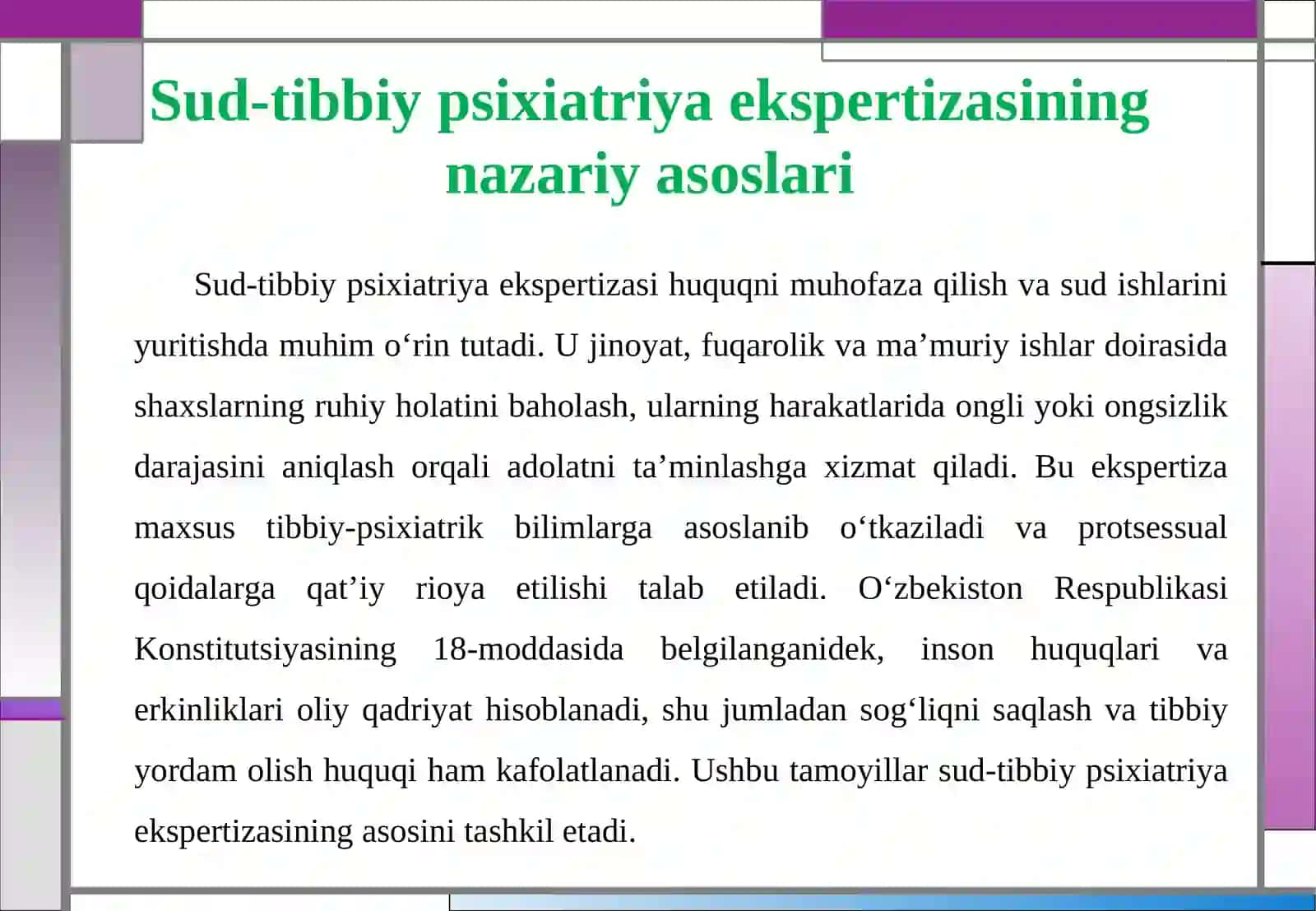 Sud-tibbiy psixiatriya ekspertizasi 4