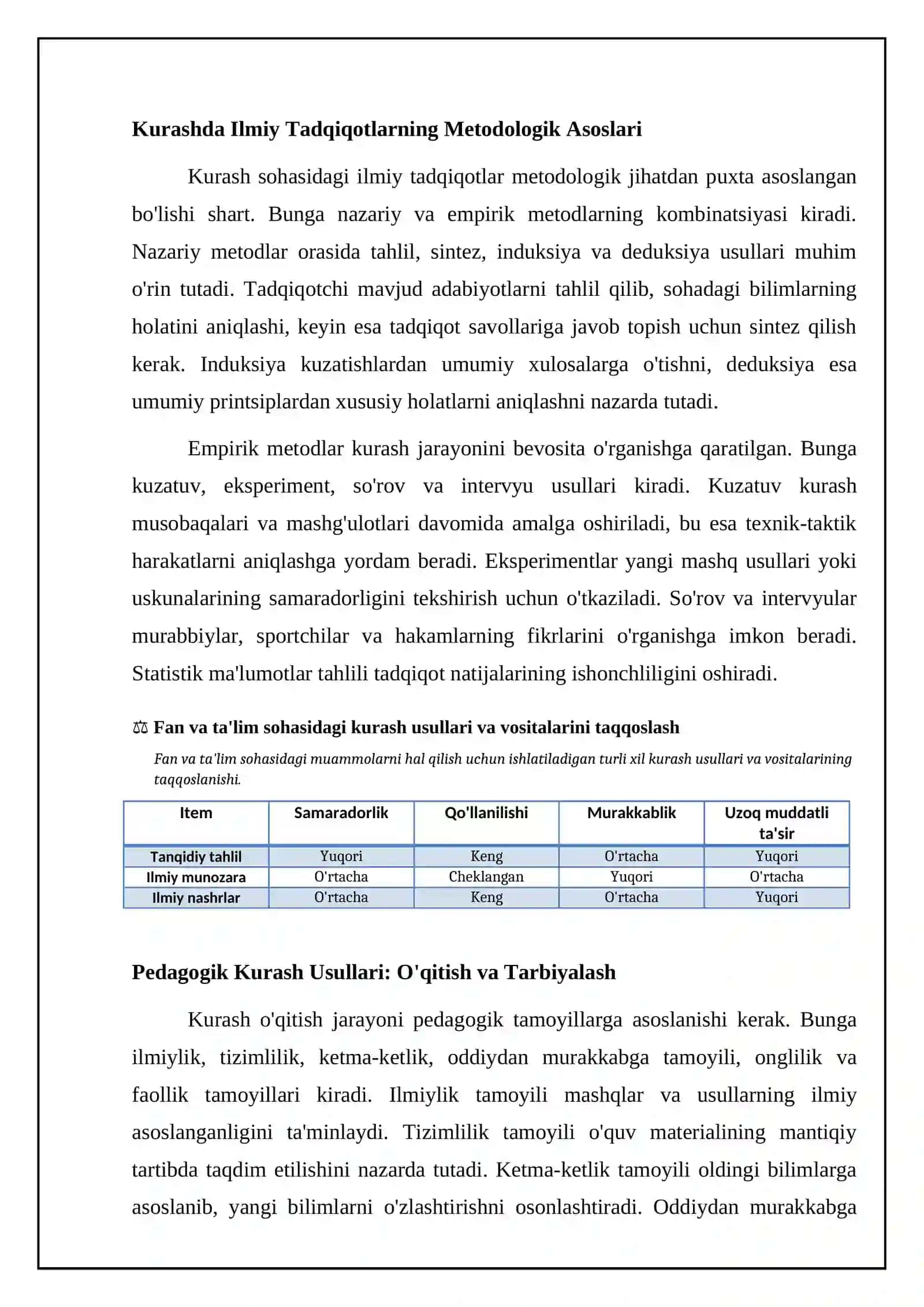 Fan va ta'lim sohasida kurash usullari va vositalari 4