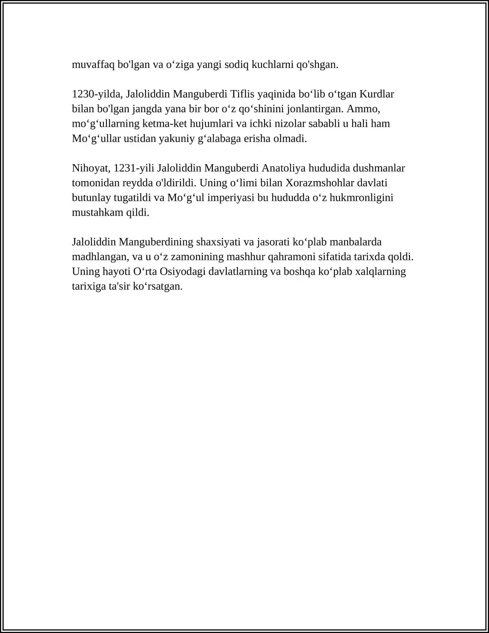 JALOLADDIN MANGUBERDI - VATAN HIMOYACHISI 4