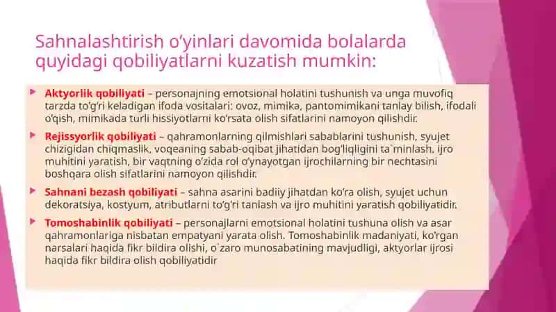 SAHNALASHTIRISH FAOLIYATI JARAYONIDA BOLALARDA IJODKORLIKNI RIVOJLANTIRISHNING O`ZIGA XOSLIGI 4