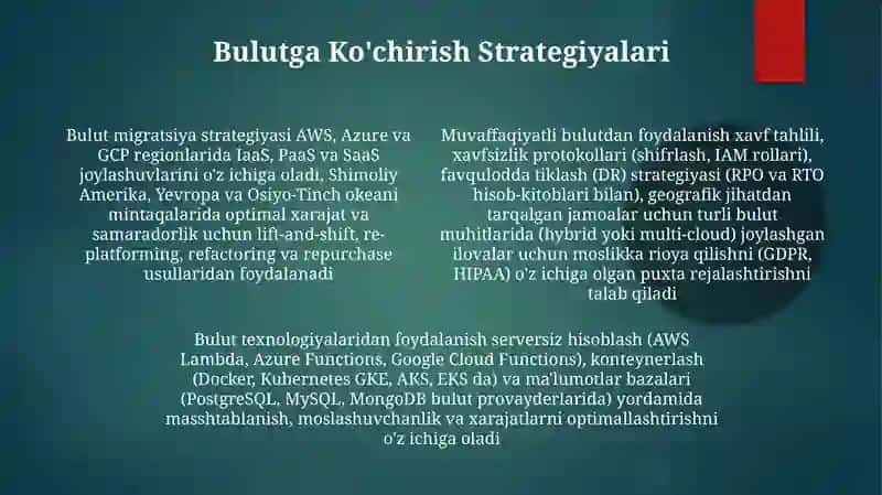 Bulutli tehnalogiyadan foydalanish 4