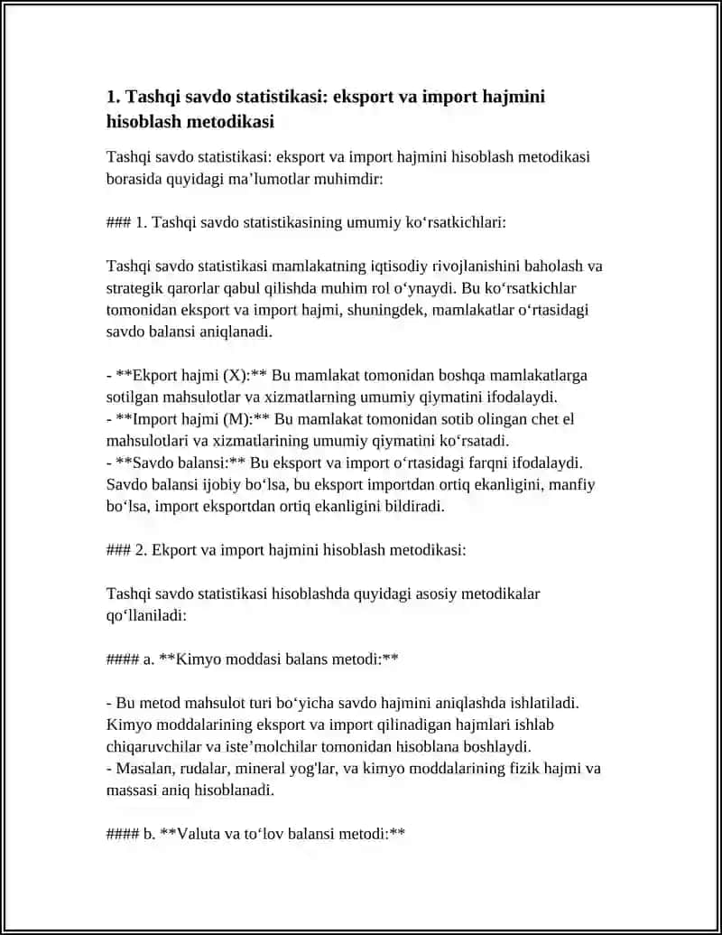 Tashqi iqtisodiy faoliyat statistikasi 4