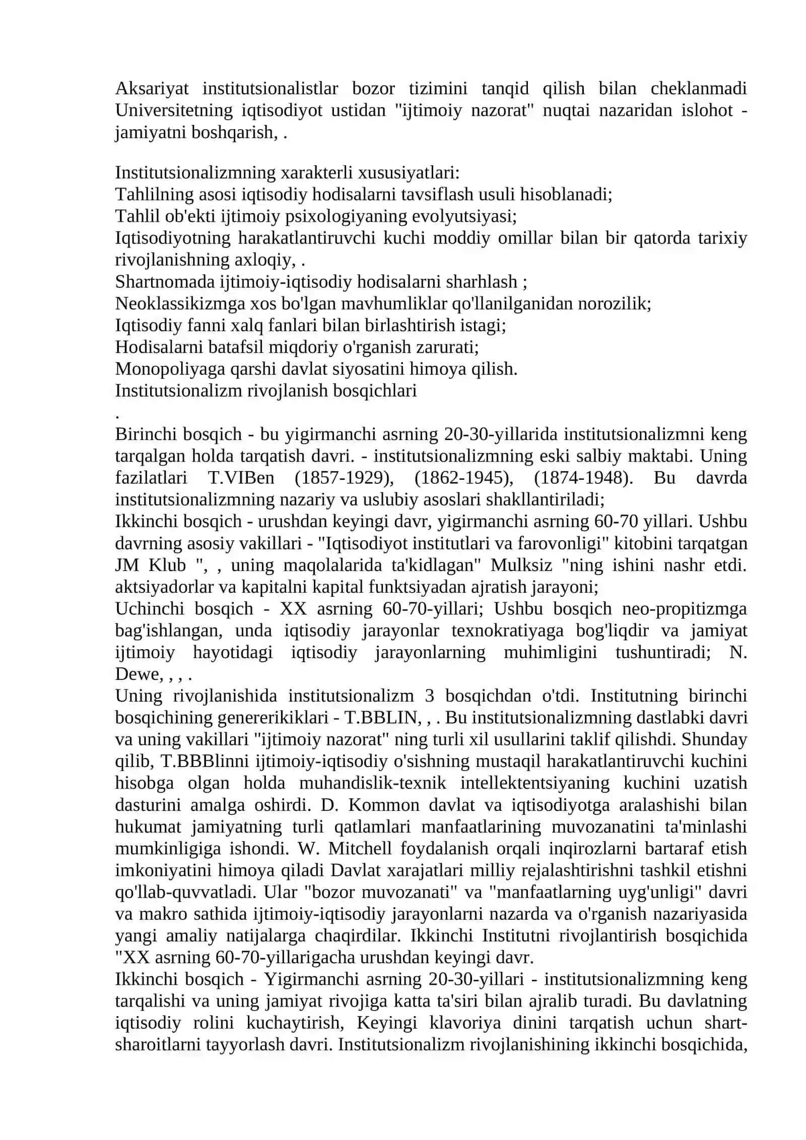 Institutsionalizm va uning rivojlanish bosqichlari 4