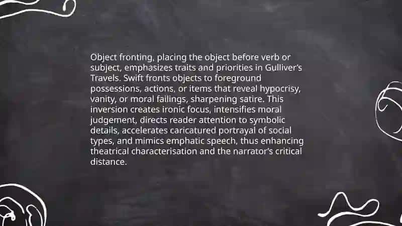 Inversional structures as syntactical stylistic features of Jonathan Swift's novel "Gulliver's Travels" 4