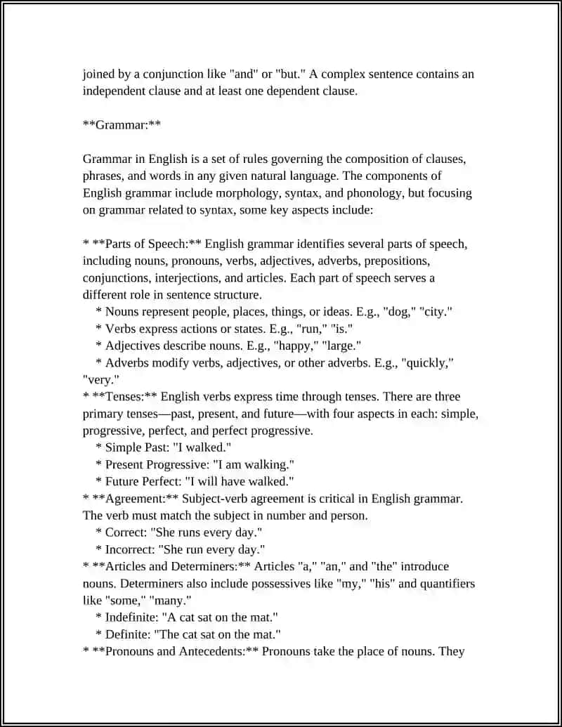 Syntax and Grammar in English Language 4