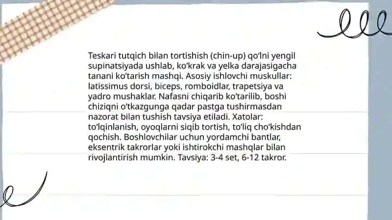 Gimnastika:Turnikda bajariladigan mashqlar 4