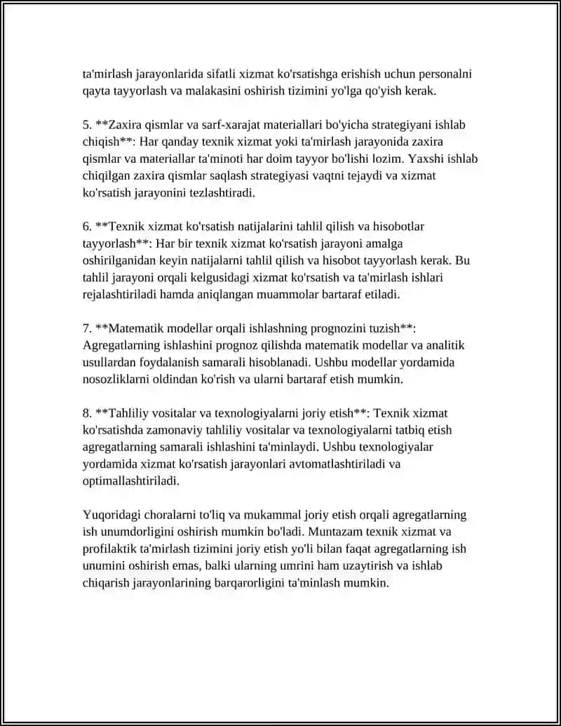 AGREGATLARNING ISH UNUMI OSHIRISH 4