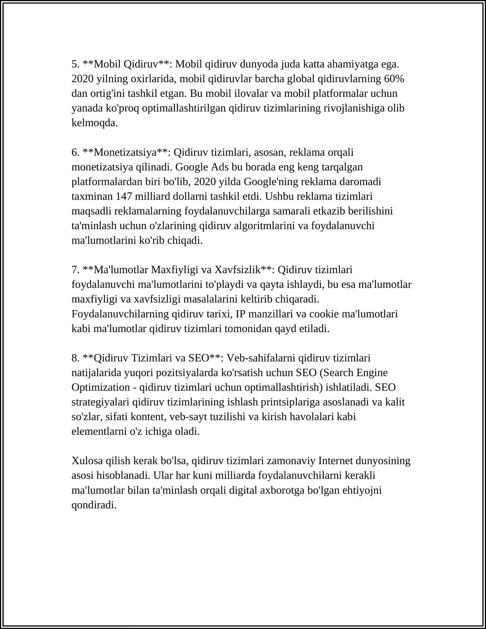 INTERNETDAGI QIDIRUV TIZIMLARINING TAHLILI 4