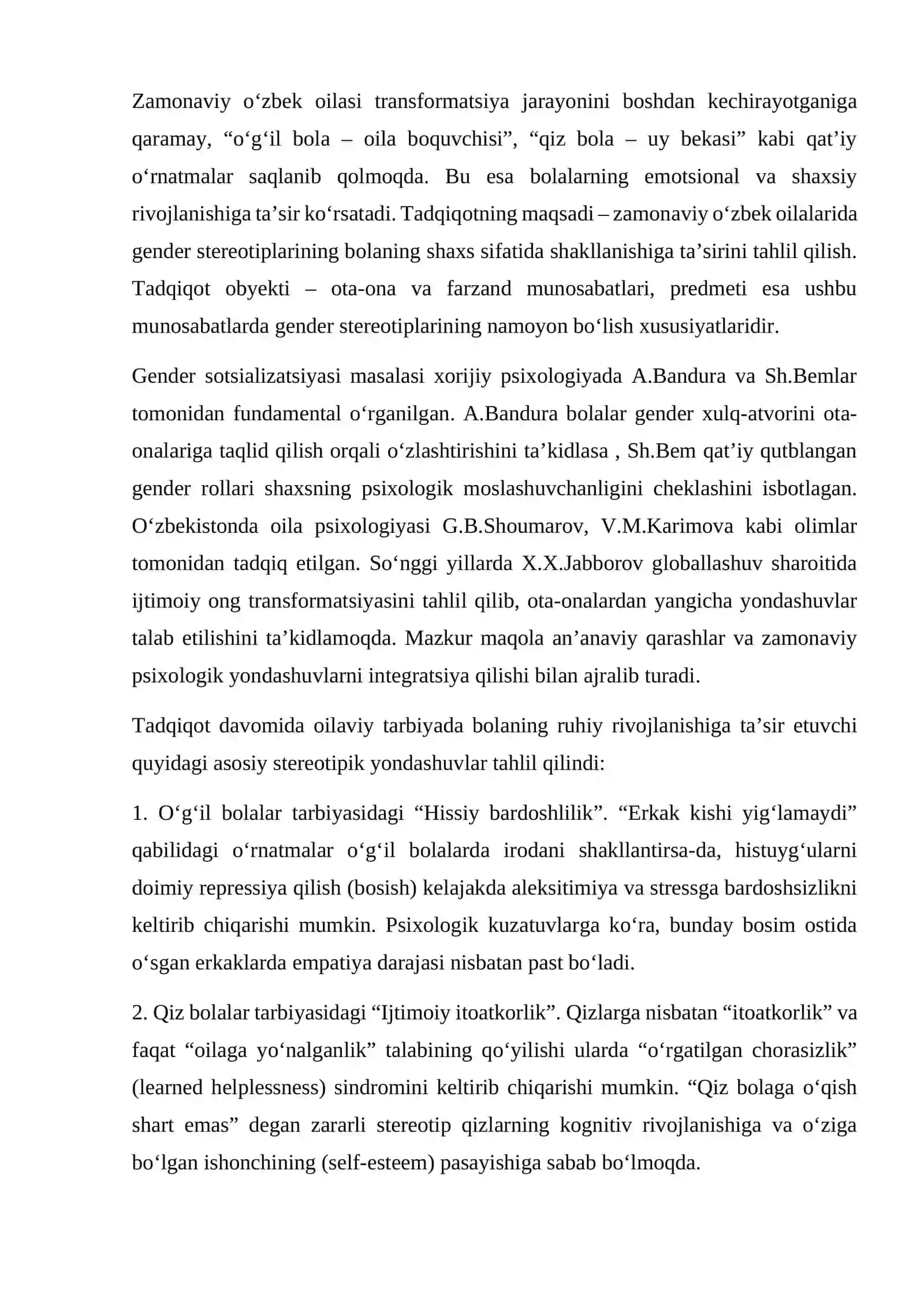 Gender sotsializatsiyasi 4