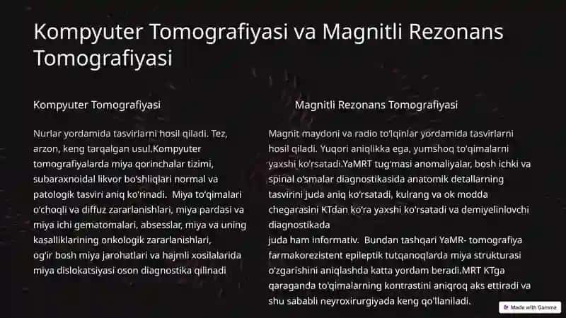 Neyroxirurgiyada Zamonaviy Tashhis Qoʻyish Usullari 4