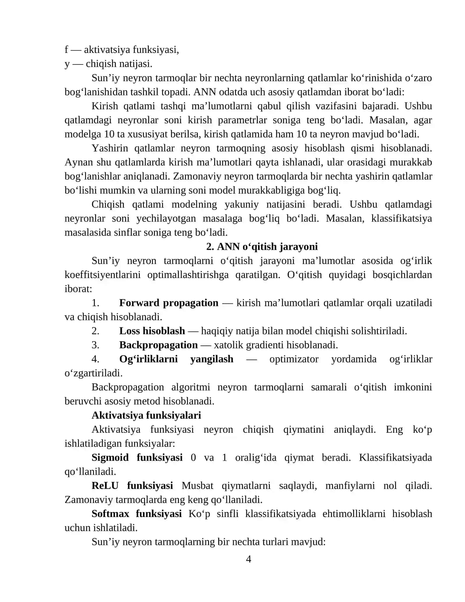 Keras yordamida oddiy ANN modelini qurish 4