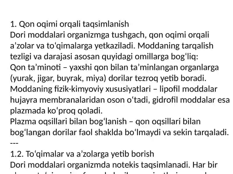 mustaqil ish Farmakologiya fanidan 4