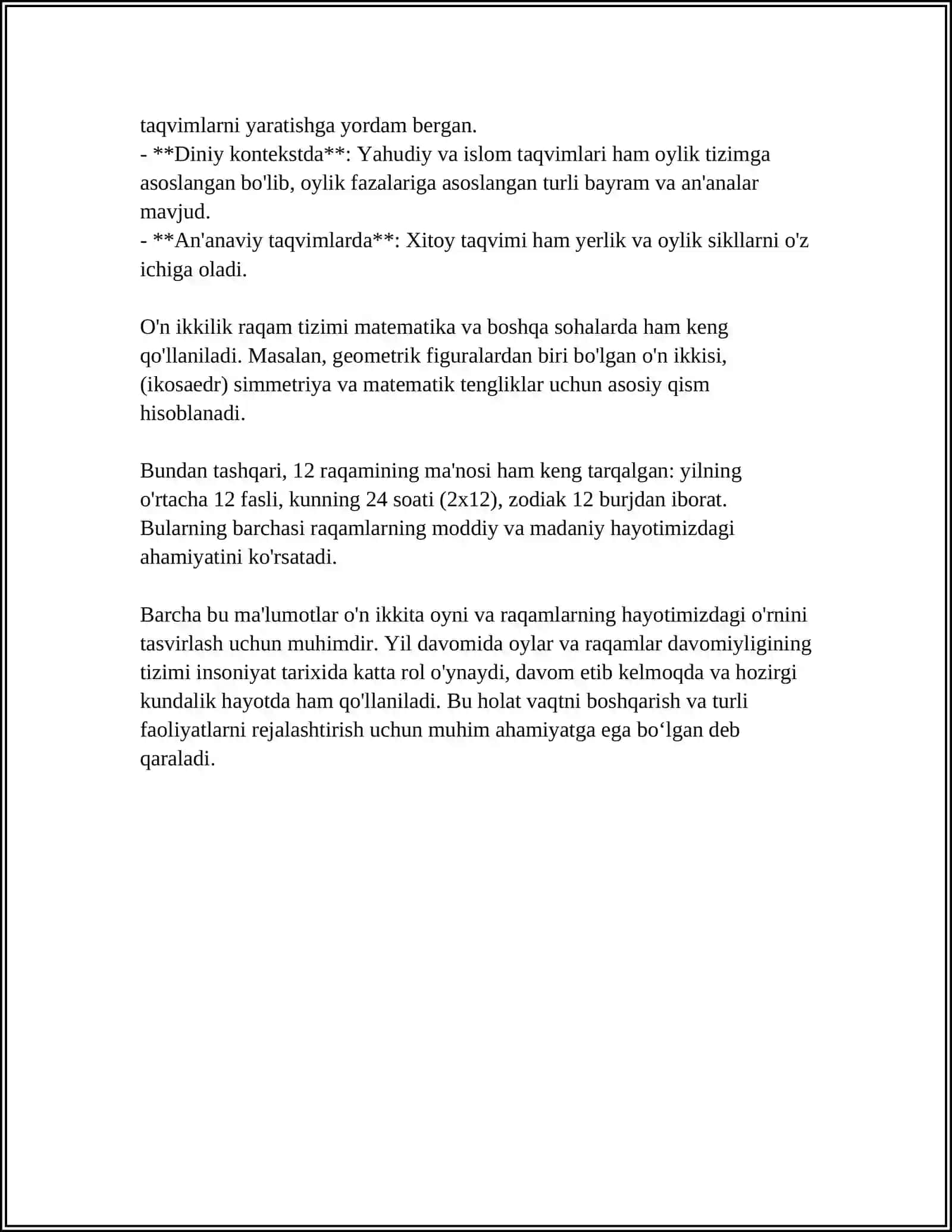 RAQAMLAR BILAN BOG'LIQ URF-ODATLAR, E'TIQODLAR VA TUSHUNCHALARNING TARBIYAVIY AHAMIYATI 4