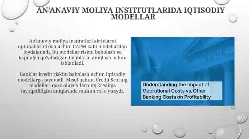 An'anavi va inovatsion moliya inistitutlarida iqtisodiy va strategik modellarni solishtirish 4