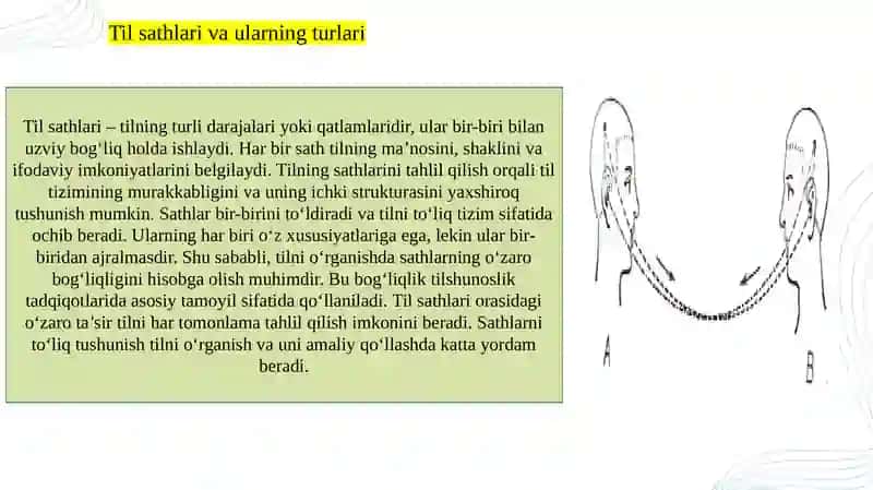 Til sathlari. Tilning fonologik va fonetik sathi. 4
